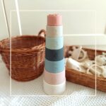 húsvéti ajándék montessori építő torony szilikon fejlesztő gyerekjáték 1-2 éves