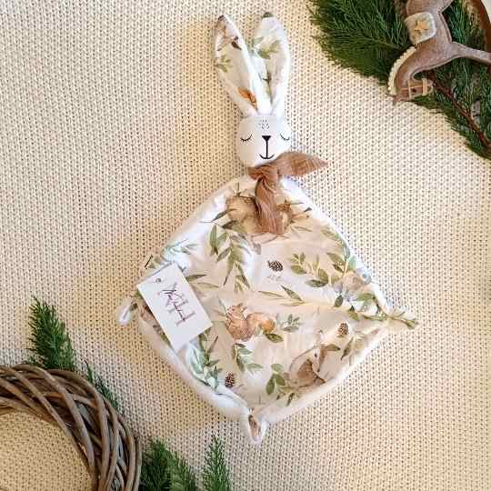 NONO HANDMADE nyuszis Szundikendő -Erdei álom